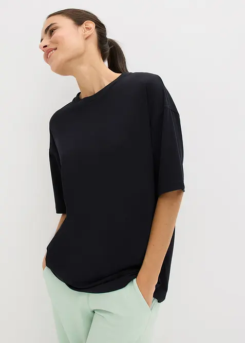 Snabbtorkande sporttopp med bomull i oversizemodell, bonprix