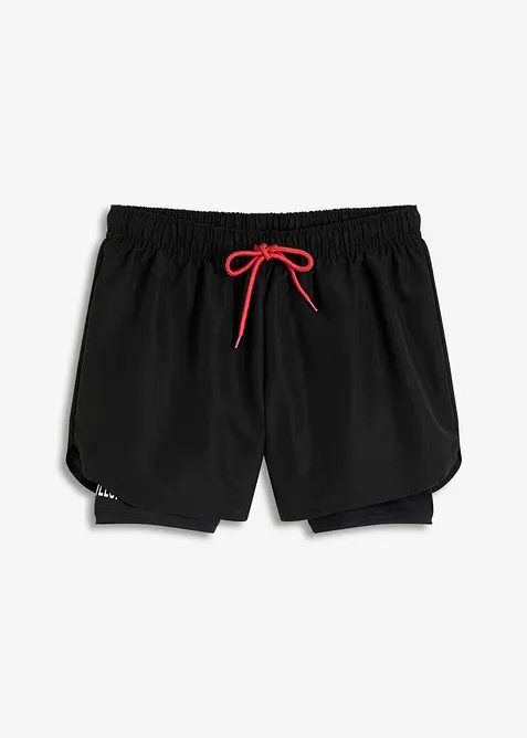 Ultratunna sportshorts med 2-i-1-look, bonprix