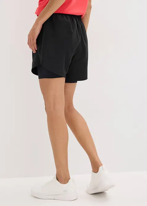 Ultratunna sportshorts med 2-i-1-look, bonprix
