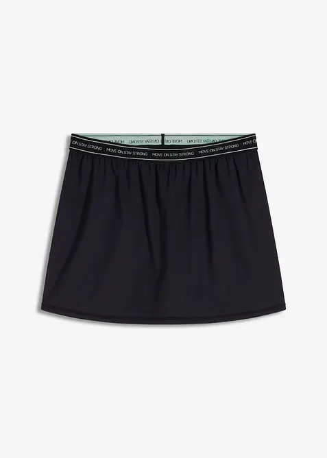 Ultratunn sportkjol med integrerade shorts, bonprix