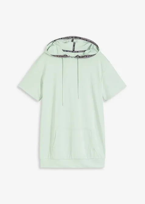 Snabbtorkande sporttopp i oversizemodell med huva, bonprix