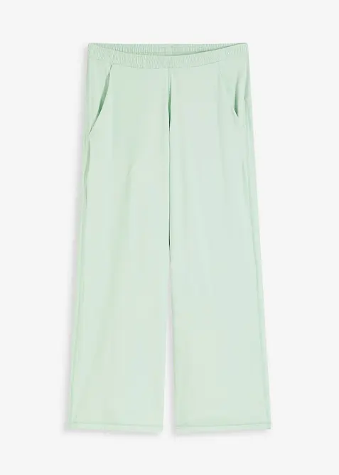 Bekväm sportbyxa i caprimodell med vida ben, bonprix