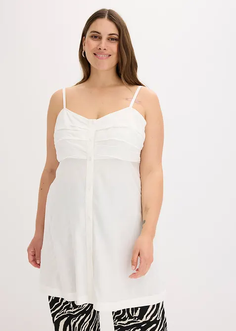 Lång blus i mjuk viskos, bonprix