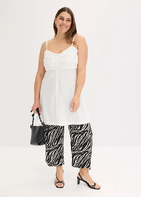 Lång blus i mjuk viskos, bonprix