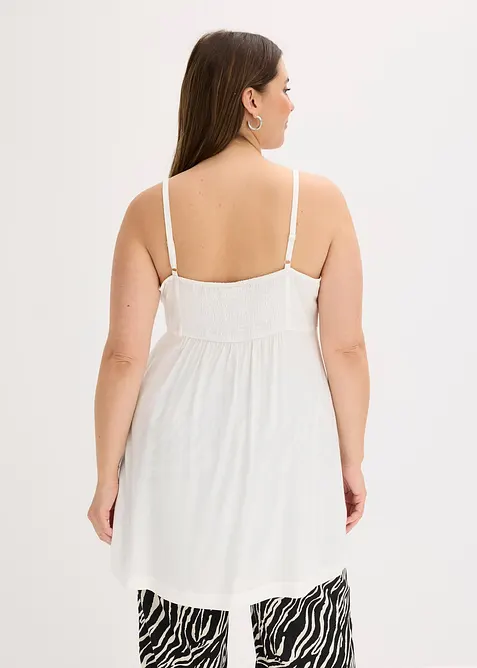 Lång blus i mjuk viskos, bonprix