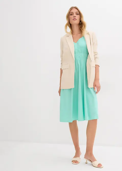 Kl&auml;nning med axelband, av ekologisk bomull, bonprix