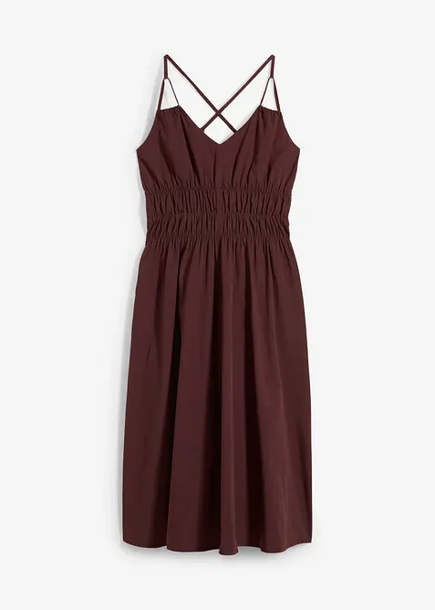 Klänning med axelband, av ekologisk bomull, bonprix