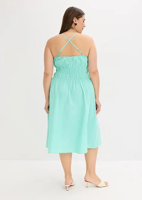 Kl&auml;nning med axelband, av ekologisk bomull, bonprix