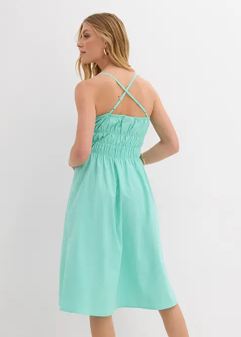 Kl&auml;nning med axelband, av ekologisk bomull, bonprix