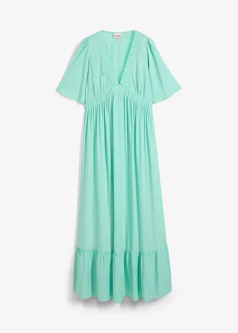 Maxikl&auml;nning med v&aring;der i f&ouml;ljsam viskos, bonprix