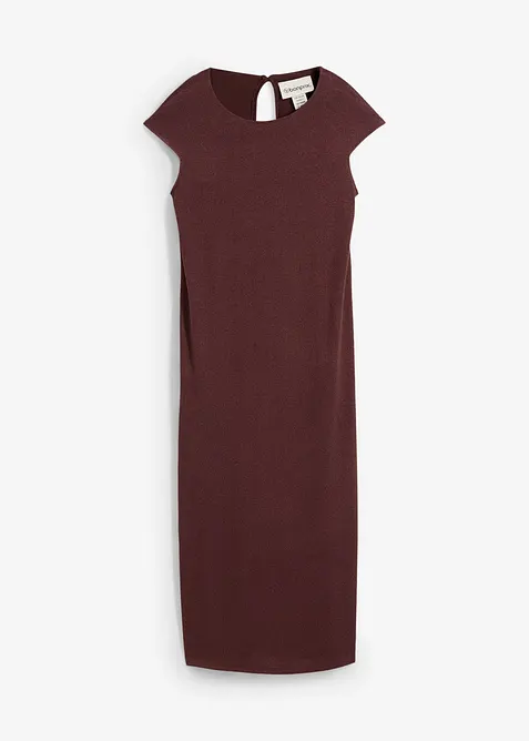 Mellanl&aring;ng kl&auml;nning med stickad look, bonprix