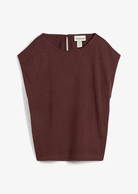 Oversizetopp med stickad look, bonprix