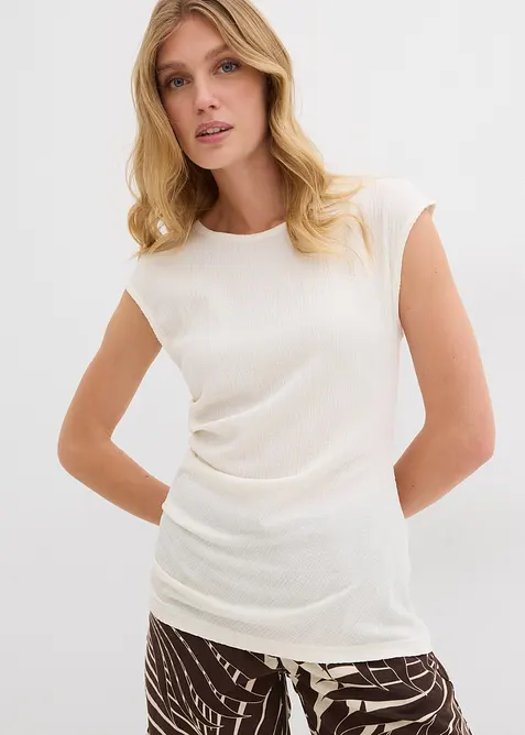 Topp i kr&auml;ppat material med struktur, bonprix