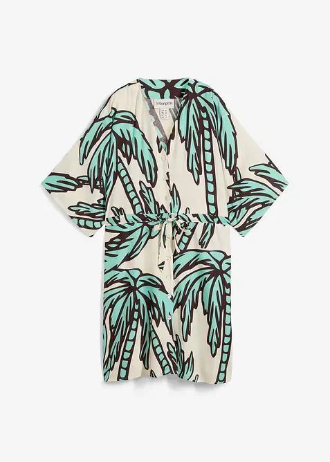 Miniklänning med kimonoärmar i böljande viskos, bonprix