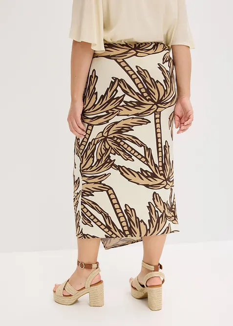 Jerseykjol i mjuk viskosmix, bonprix