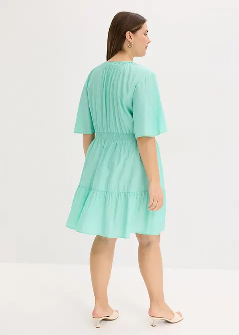 Miniklänning i följsam viskosmix, bonprix