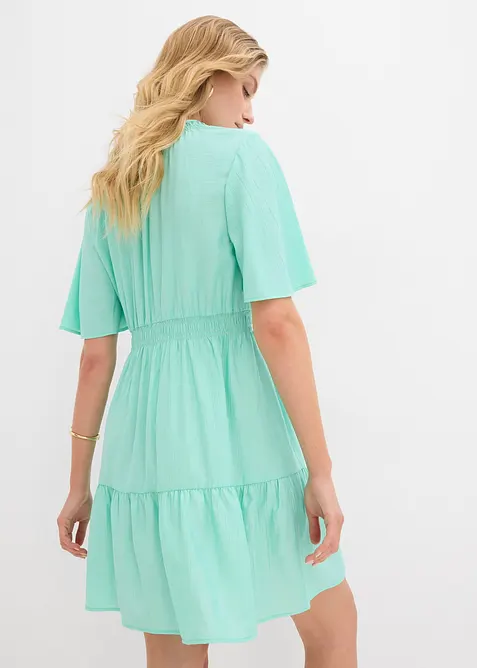 Miniklänning i följsam viskosmix, bonprix