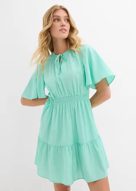 Miniklänning i följsam viskosmix, bonprix