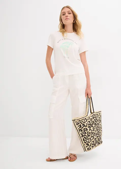 T-shirt med tryckt motiv, bonprix