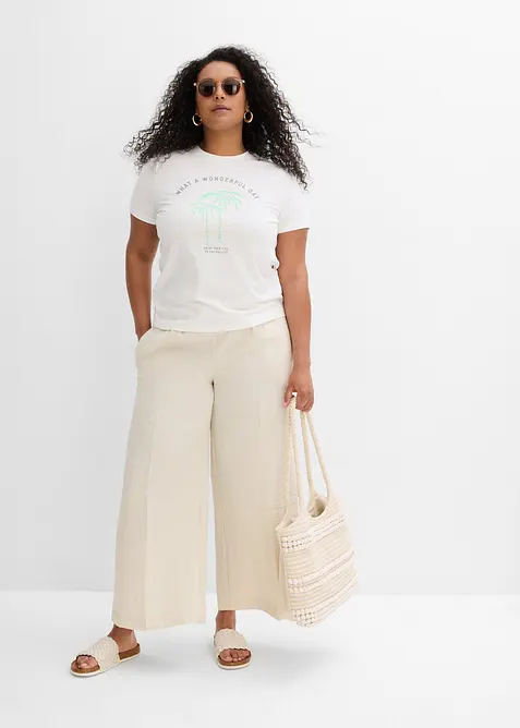 T-shirt med tryckt motiv, bonprix