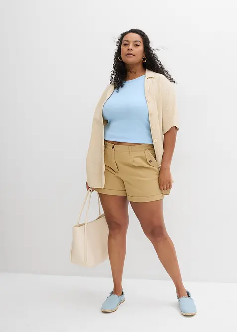 Twillshorts med hög midja, bonprix