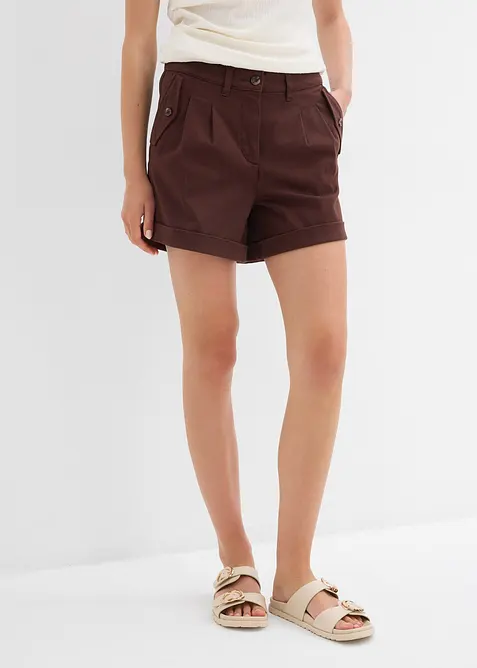 Twillshorts med h&ouml;g midja, bonprix