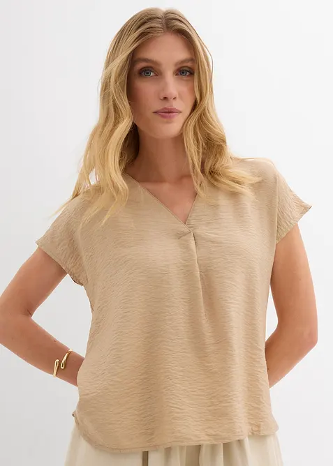 Blustunika i följsam viskosmix, bonprix