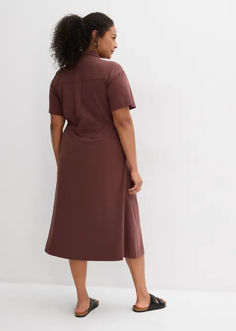 Jerseykl&auml;nning i stretchigt bomullsmaterial, bonprix