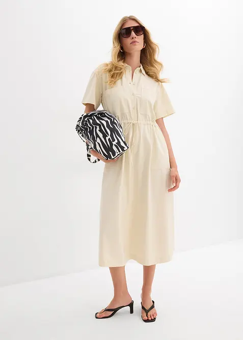 Jerseyklänning i stretchigt bomullsmaterial, bonprix