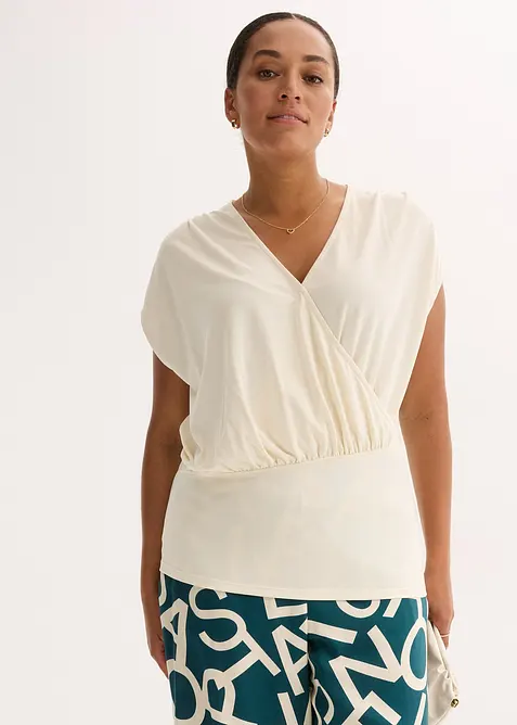 Topp i omlottlook,  av viskosmix med mjukt fall, bonprix