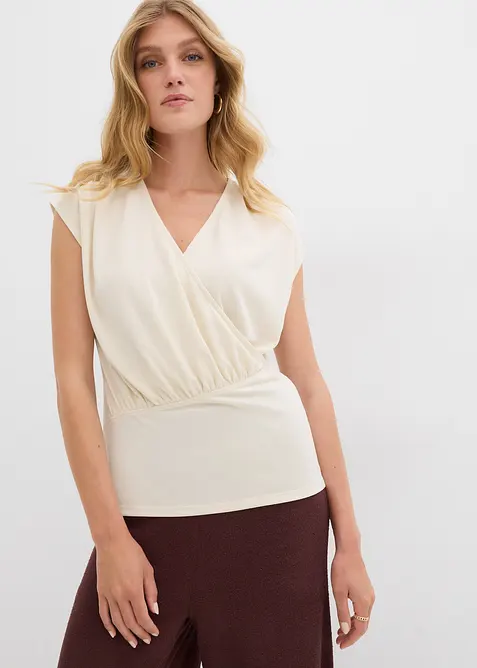 Topp i omlottlook,  av viskosmix med mjukt fall, bonprix