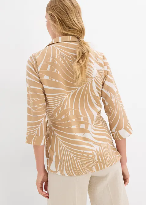 Kimonoblus i linnelook, bonprix