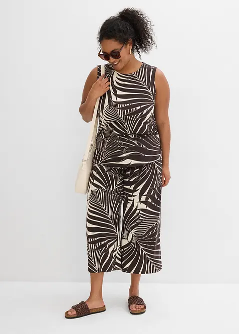 Ärmlös topp med sidslitsar, bonprix