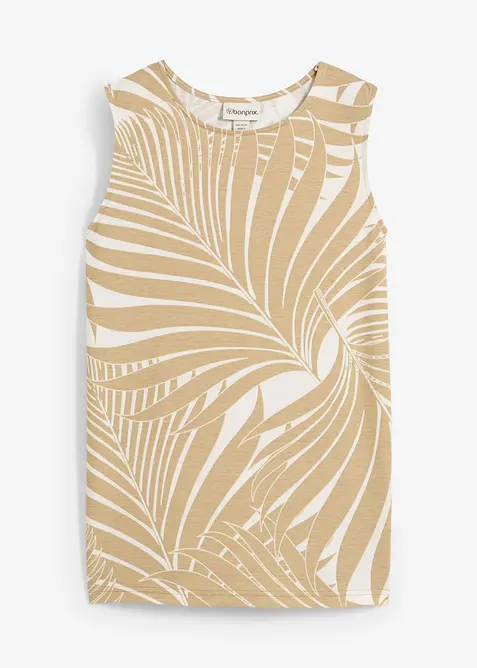 Ärmlös topp med sidslitsar, bonprix