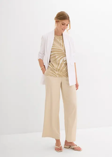 Ärmlös topp med sidslitsar, bonprix