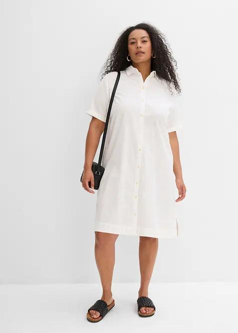 Skjortkl&auml;nning i ren bomull, bonprix