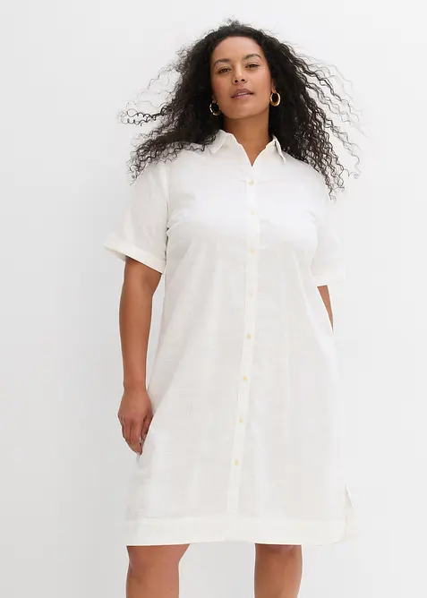 Skjortkl&auml;nning i ren bomull, bonprix