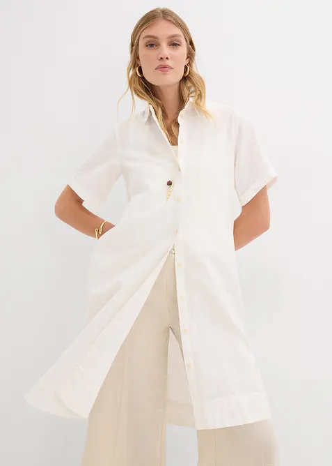 Skjortklänning i ren bomull, bonprix