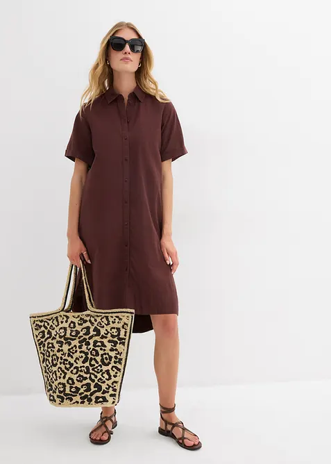 Skjortklänning i ren bomull, bonprix