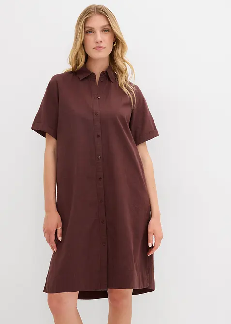 Skjortklänning i ren bomull, bonprix