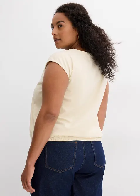 Topp med resårmuddar, bonprix