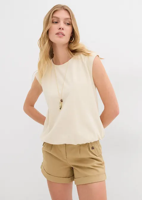 Topp med resårmuddar, bonprix