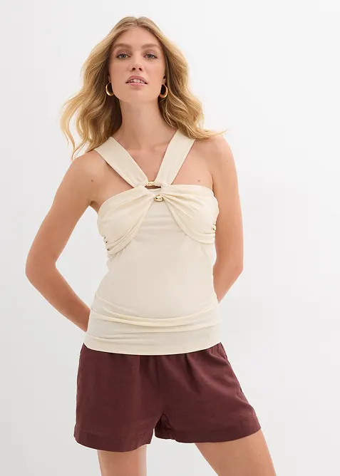 Halternecklinne med hamrat spänne, bonprix