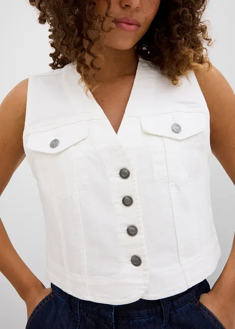 Stretchig jeansv&auml;st, bonprix