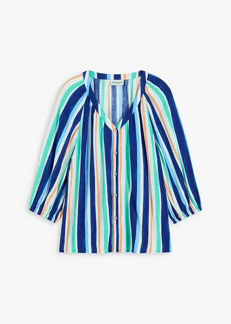 Blus av viskosmaterial med struktur, bonprix