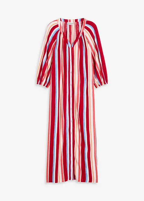 Randig kaftanklänning i viskos med struktur, bonprix