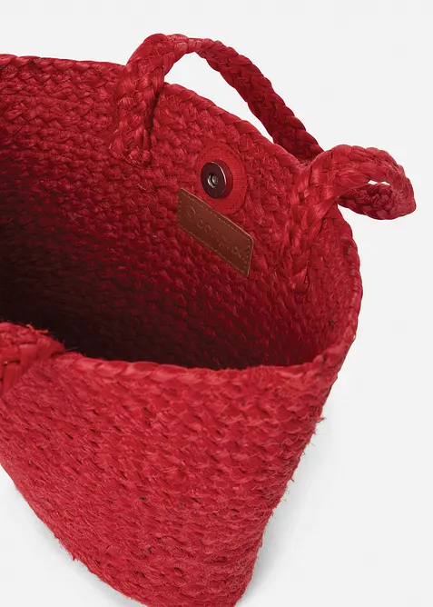 Liten shoppingväska med halmlook, bonprix