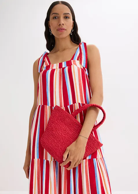 Liten shoppingväska med halmlook, bonprix