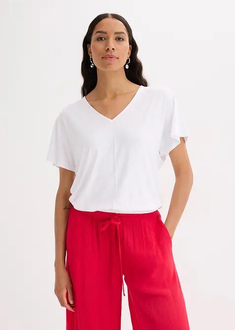 Oversizetopp i mjuk viskosmix, bonprix