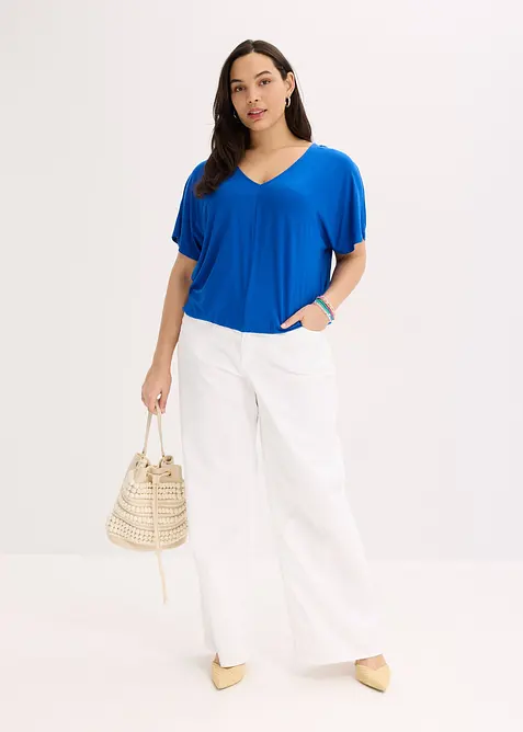 Oversizetopp i mjuk viskosmix, bonprix